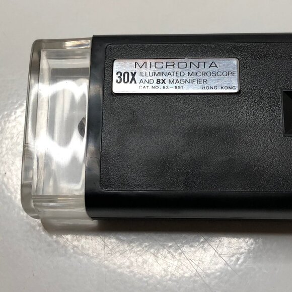 Vintage Radio Shack Micronta Illuminated 30x Handheld Pocket Microscope 63-851 - Picture 2 of 7